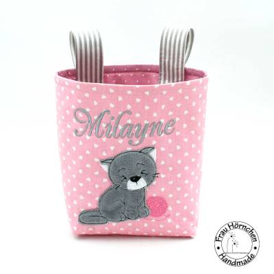 Lenkertasche für Laufrad * Dreirad * Roller * Katze * Bettutensilo