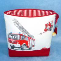 Kulturbeutel für Kinder mit großen Feuerwehrautos | Windeltasche | Waschtasche für unterwegs Bild 4