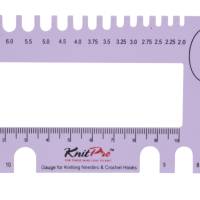 Knitpro Nadelschablone Nadelmaß mit Fadenabschneider lilac oder Blush Bild 3