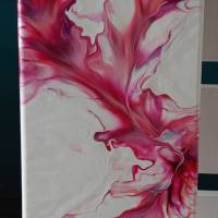 Fluid Art Painting "Pink Passion" 20 x 50 cm Bild 1