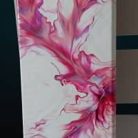 Fluid Art Painting "Pink Passion" 20 x 50 cm Bild 2