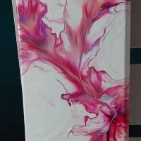 Fluid Art Painting "Pink Passion" 20 x 50 cm Bild 3