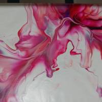 Fluid Art Painting "Pink Passion" 20 x 50 cm Bild 6