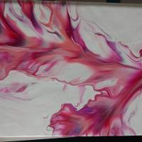 Fluid Art Painting "Pink Passion" 20 x 50 cm Bild 7