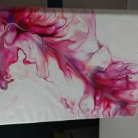 Fluid Art Painting "Pink Passion" 20 x 50 cm Bild 8