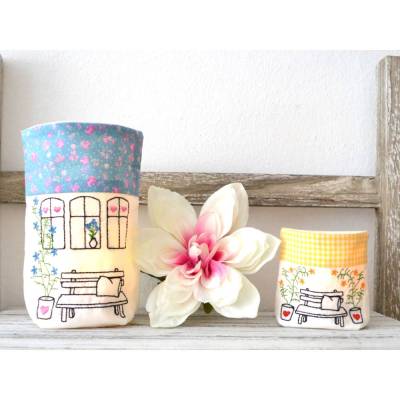 Stickdatei Lichterbeutel Gartenbank ITH