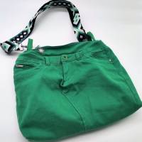 Tasche grün, Upcycling Bild 6