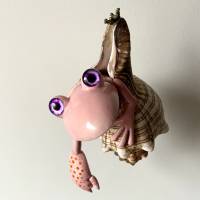 Einsiedlerfrosch, Frosch, Mobile, Frosch Skulptur, Frosch zum Aufhängen, Froschkönig, Froschplastik, modellierter Frosch Bild 5