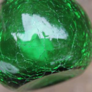 kleiner Glaskrug smaragdgrün Craquelée Glas Empoli Verde Vintage 60er Jahre Bild 5