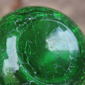 kleiner Glaskrug smaragdgrün Craquelée Glas Empoli Verde Vintage 60er Jahre Bild 6