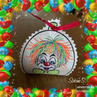 Clown ITH Stickdatei 13 x 18, Giveaway  für Karneval, Fasching, Fasnet, bitte Format auswählen Bild 8