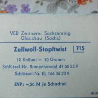 Zellwoll - Stopftwist Knäuel in braun u.a. Farben vom VEB Zwirnerei Sachsenring Glauchau Bild 3