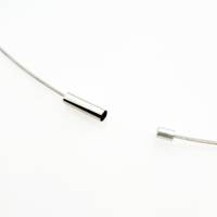 Edelstahl-Collier mit Magnetverschluss silbergrau Bild 3