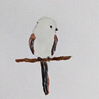 Aquarell Gemälde Bild Vogel