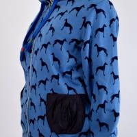 Strickjacke/Pullover | Himmelblau mit Hunde Motiv | Bild 2