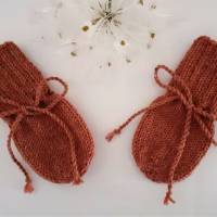Handschuhe fürs Baby rostfarben - in zwei verschiedenen Größen wählbar Bild 2
