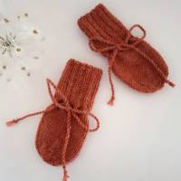 Handschuhe fürs Baby rostfarben - in zwei verschiedenen Größen wählbar Bild 5