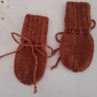 Handschuhe fürs Baby rostfarben - in zwei verschiedenen Größen wählbar Bild 6
