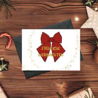 Fröhliche Weihnachten Karte zum ausdrucken, Weihnachtskarte Din A6, Download Datei Bild 2
