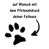 Haustierportrait Hund - Bleistiftzeichnung | personalisierbar mit Namen und Pfotenabdruck - Digitaldruck Tierportrait Bild 3