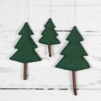 3er Set Tannenbäume zum Aufhängen ~ Weihnachtsdekoration | Tannenbaumschmuck Bild 4