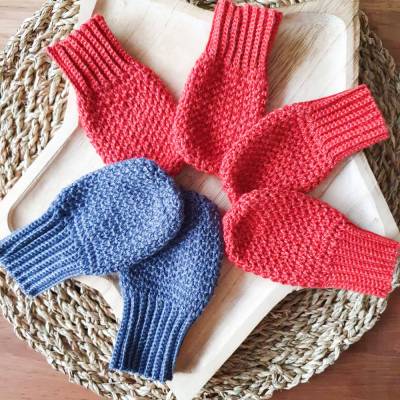 Häkelanleitung für Babyfäustlinge ,,Frozen Winter