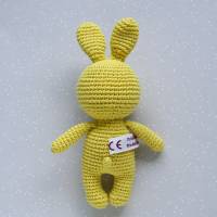 Häkeltier Amigurumi Häkelhase Hase Mini lila aus Baumwolle Handarbeit tolles Geschenk für Kinder Bild 4