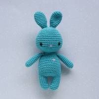 Häkeltier Amigurumi Häkelhase Hase Mini lila aus Baumwolle Handarbeit tolles Geschenk für Kinder Bild 5