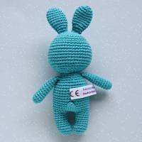 Häkeltier Amigurumi Häkelhase Hase Mini lila aus Baumwolle Handarbeit tolles Geschenk für Kinder Bild 7