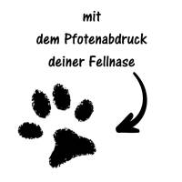 Pfotenabdruck Poster | mit Pfotenabdruck und Name deines Hundes - türkis grün, Farbklecks Watercolor - Digitaldruck Bild 2