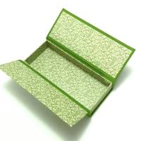 Stiftschachtel Stiftbox Griffelkasten grün Buchbindehandwerk von Pappelapier Bild 4