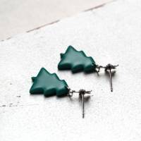 Ohrringe kleiner Tannenbaum • Ohrhänger Polymer Clay | Ohrschmuck | Weihnachten Bild 4