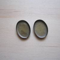 10x ovale Fassungen für 14 mm x 10 mm Cabochon Antikbronze Bild 2