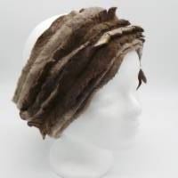 raffiniert geschnittenes Stirnband aus weichem Filz, dass die Ohren durch seine Breite schützt, Haarband, Ohrenwärmer Bild 2