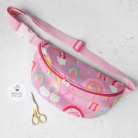 Mädchen-Hüft-Tasche / Bauchtasche mit Regenbogen in rosa-pink Bild 1