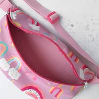 Mädchen-Hüft-Tasche / Bauchtasche mit Regenbogen in rosa-pink Bild 2