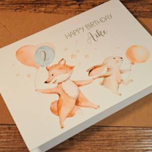 Geburtstagskarte für Kinder personalisiert, Happy Birthday Karte Baby, Glückwunschkarte Kleinkind, niedliche Kindergebur Bild 4