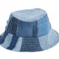 Jeans Bucket Hat upcycling Jeanshut Fischerhut unisex Bild 3