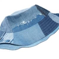 Jeans Bucket Hat upcycling Jeanshut Fischerhut unisex Bild 8