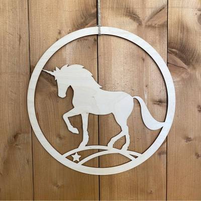 Türkranz "Einhorn" aus Holz