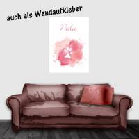 Pfotenabdruck Poster | mit Pfotenabdruck und Name deines Hundes - pink rosa, Farbklecks Watercolor - Digitaldruck Bild 5