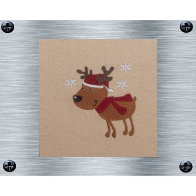 Stickdatei Elch - 10 x 10 Rahmen - Tierstickmotiv, Weihnachtsstickdatei, digitale Stickdatei, Nadelmalerei