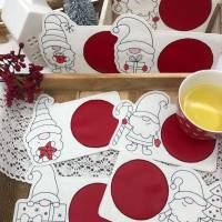 Digitale Stickserie Gnome LOVE Mug Rugs ITH 13x18 (5x7") Bild 3