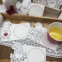 Digitale Stickserie Gnome LOVE Mug Rugs ITH 13x18 (5x7") Bild 4