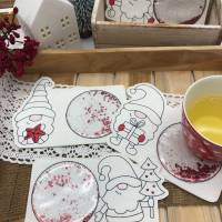 Digitale Stickserie Gnome LOVE Mug Rugs ITH 13x18 (5x7") Bild 5