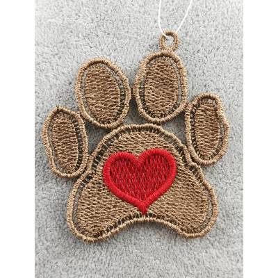 Anhänger Pfote mit Herz