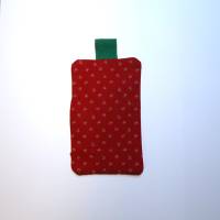 Taschentuchhülle aus rotem Dirndlstoff mit Blümchen, Tatüta, Cover für Taschentücher Bild 2