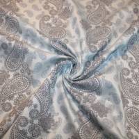 14,30 EUR/m Dirndl-Stoff Paisley grau hellblau Baumwollsatin Bild 8