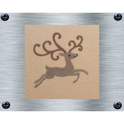 Stickdatei Elch mit Geweih - 10 x 10 cm Rahmen - Tierstickmotiv, Weihnachtsstickdatei, digitale Stickdatei, Nadelmalerei