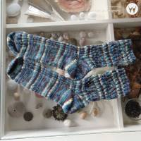 Socken handgestrickt mit elastischem Muster, Größe 44/45, Wollsocken, bunt Bild 4